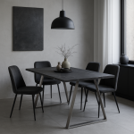 Stół Milano czarny z efektem marmuru  - Item International 2