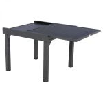 Stół ogrodowy aluminiowy rozkładany 90-180 cm grafitowy antracytowy - Atmosphera 4