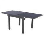Stół ogrodowy aluminiowy rozkładany 90-180 cm grafitowy antracytowy 3