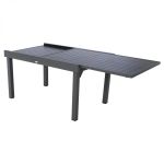 Stół ogrodowy aluminiowy rozkładany 135-270 cm grafitowy antracytowy 4