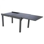 Stół ogrodowy aluminiowy rozkładany 135-270 cm grafitowy antracytowy - Atmosphera 4