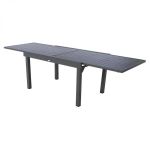 Stół ogrodowy aluminiowy rozkładany 135-270 cm grafitowy antracytowy 3
