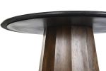 Stół okrągły 120 cm drewno mango czarny blat - Item International 4