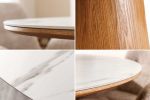 Stół okrągły drewniany Marmur Unique natur - Invicta Interior 9