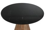 Stół okrągły drewniany Modern z czarnym marmurowym blatem - Item International 2