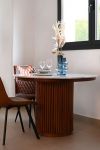 Stół okrągły Relief biały z czarnym marmurem - Item International 6