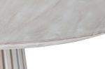 Stół okrągły Scandi z lamelami 120 cm biały 3