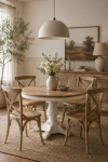 Stół okrągły Stylized biały drewniany 120 cm - Item International 3