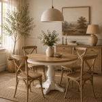 Stół okrągły Stylized biały drewniany 120 cm - Item International 2