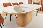 Stół owalny drewniany Marmur Unique 200 cm natur  - Invicta Interior 8