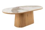 Stół owalny drewniany Marmur Unique 200 cm natur  - Invicta Interior 2