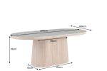 Stół owalny drewniany Marmur Unique 200 cm szary - Invicta Interior 11