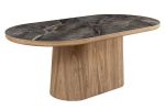 Stół owalny drewniany Marmur Unique 200 cm szary - Invicta Interior 2