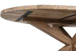 Stół owalny z drewna tekowego Tectra 220 cm 4