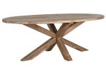 Stół owalny z drewna tekowego Tectra 220 cm 1