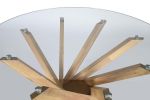 Stół Sticks okrągły 120 cm drewno orzech - Item International 3