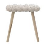 Stołek Taboret Pufa supeł węzeł beżowy 46 cm - Inart 2