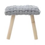 Stołek Taboret Pufa supeł węzeł szary 38 cm - Inart 2