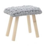 Stołek Taboret Pufa supeł węzeł szary 38 cm - Inart 1