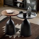 Stolik Art Bottle czarny z drewnianym blatem - Atmosphera 2