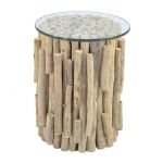 Stolik Flint Stone Driftwood Compact round   1