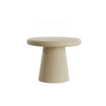 Stolik Japandi okrągły biały beżowy 60 cm - Light & Living 1