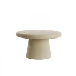 Stolik Japandi okrągły biały beżowy 70 cm - Light & Living 1