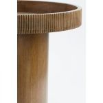 Stolik kawowy drewniany Relief 50 cm - Light & Living 5