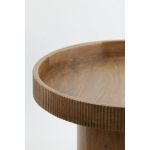 Stolik kawowy drewniany Relief 50 cm - Light & Living 3
