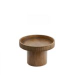 Stolik kawowy drewniany Relief 50 cm - Light & Living 2