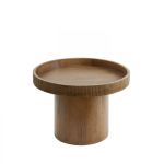 Stolik kawowy drewniany Relief 60 cm  - Light & Living 2