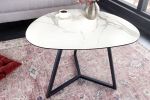 Stolik kawowy Marvelous 70 cm ceramiczny marmur biały - Invicta Interior 1
