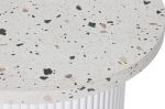 Stolik kawowy Terra biały z blatem z kamienia 3