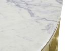 Stolik Ława Mermaid złoty marmur 80 cm  - Item International 4