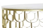 Stolik Ława Mermaid złoty marmur 80 cm  - Item International 3