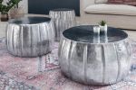 Stolik Marrakesch 65cm aluminium srebrny - Invicta Interior 7