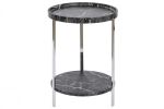 Stolik pomocniczy Marmur czarny z 2 blatami  - Item International 2