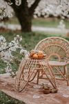 Stolik taboret Boho rattanowy - Koopman 3
