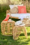 Stolik taboret Boho rattanowy - Koopman 4