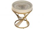 Stolik Timekeeper z zegarem creme 1