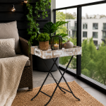 Stolik Vintage drewniany - Inart 2