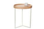 Stolik z tacą Modul 40 cm natur biały - Invicta Interior 3