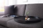 Stolik z tacą Modul 60 cm czarny miedziany - Invicta Interior 3