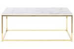 Stolik złoty 100 cm marmur jasny  - Item International 1