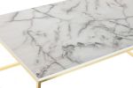 Stolik złoty 100 cm marmur jasny  - Item International 3