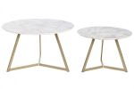 Stoliki 2 szt marmur jasny modern  - Item International 1