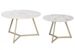 Stoliki 2 szt marmur jasny modern  - Item International 2