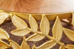 Stoliki Abstract Leaf złote zestaw 2 szt drewno akacjowe - Invicta Interior 7