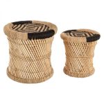 Stoliki Boho Bamboo czarne zestaw 2 szt 1