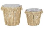 Stoliki Boho z rafii 2 szt - Item International 1